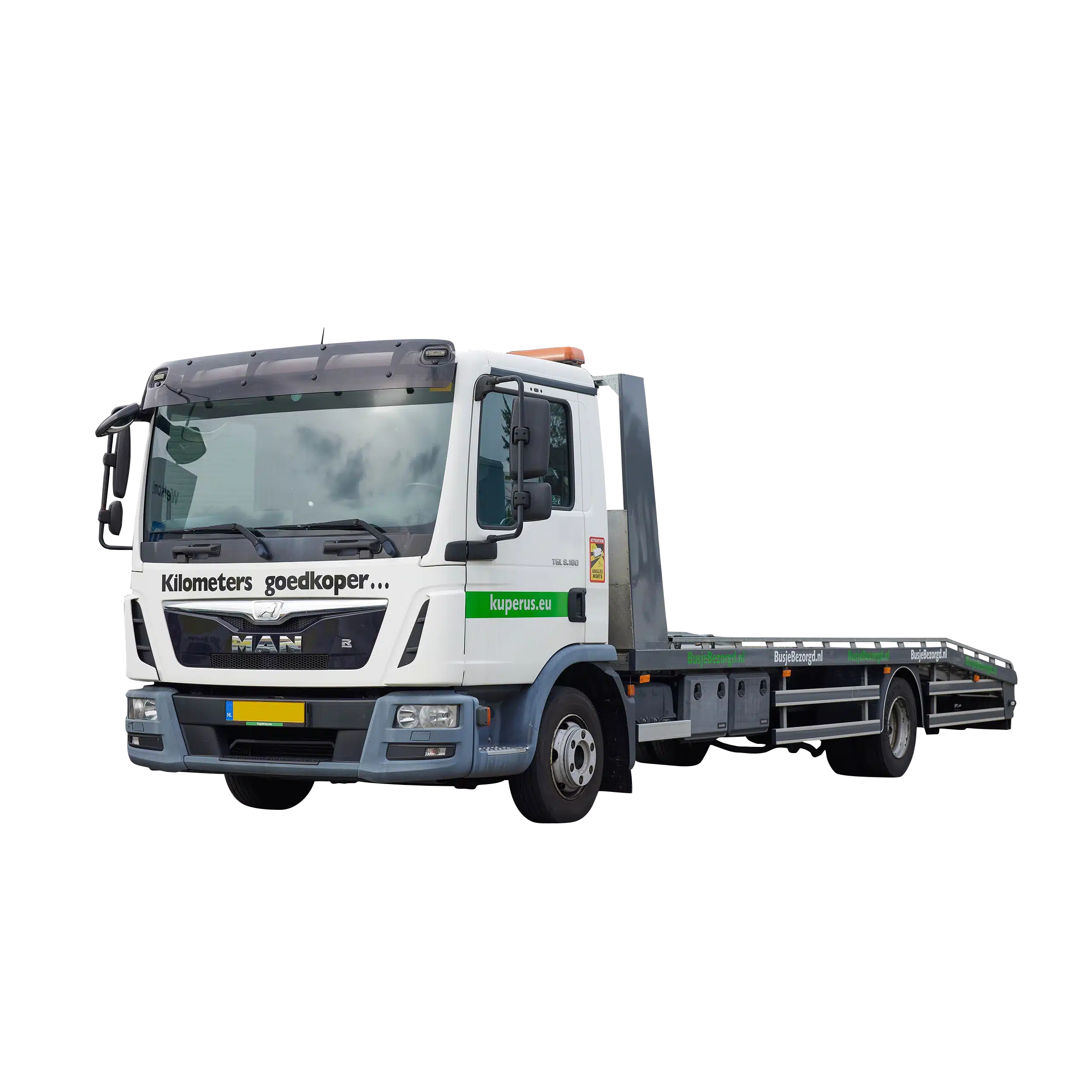 Oprijwagen met elektrische lier